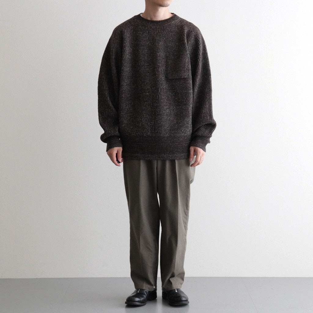 BLENDED KEMPI CREW-NECK SWEATER #BARK [252OJ-KN01]