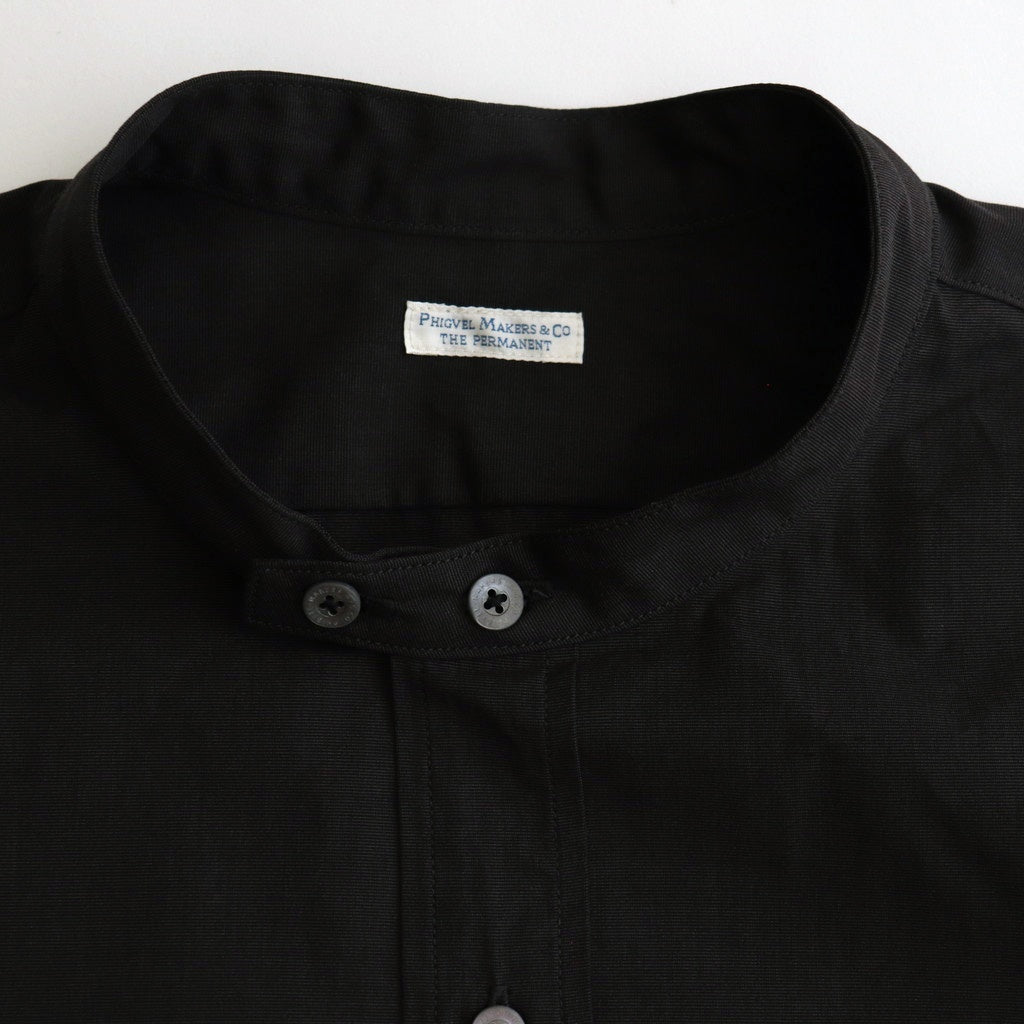 BAND COLLAR DRESS SHIRT #CHARCOAL [PM-LS02]