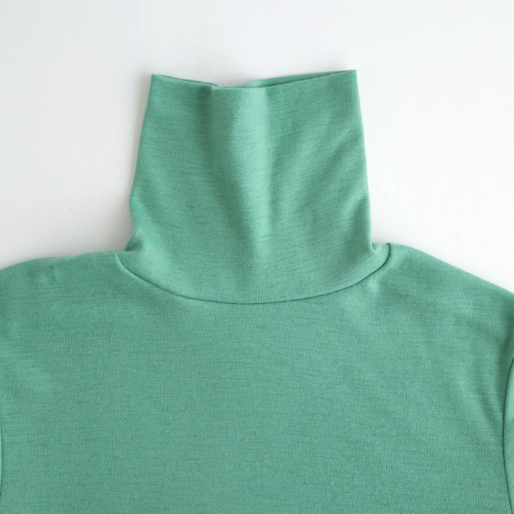 Wool Rib Turtle Neck #FadeGreen [BHSW24F12F26]