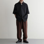 Silk-Co Voile Half-Sleeve Shirt #HeatherCharcoal [BHS26S036SiCo]