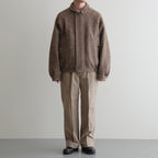 ROUND-COLLAR MOTORING JACKET #WHEAT [252OJ-JK04]