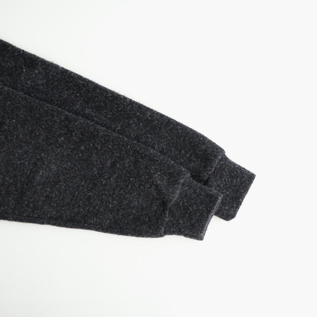 THERMAL FLEECE HALF ZIP TOP #CHARCOAL [SM62MC002]