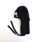 KNIT FLIGHT CAP - UNRULYBOY #BLACK [X01015]