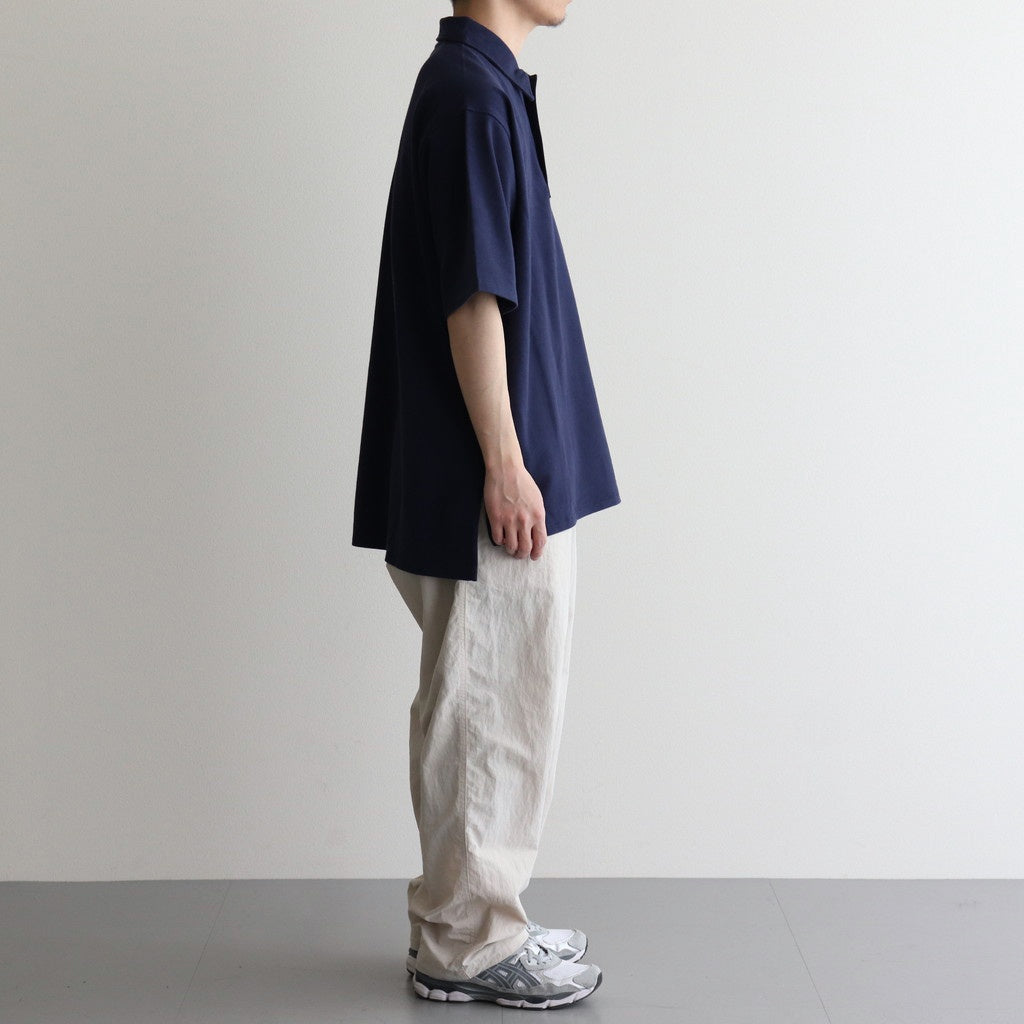 Moss Stitch Field Big Polo #Navy [N25SH091]