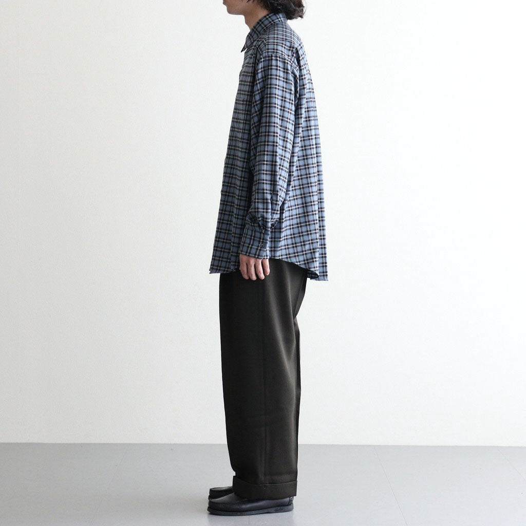 DOUBLE PLEATED SEMI EASY TROUSERS #D.OLIVE [A26C15PT01C]