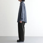 DOUBLE PLEATED SEMI EASY TROUSERS #D.OLIVE [A26C15PT01C]