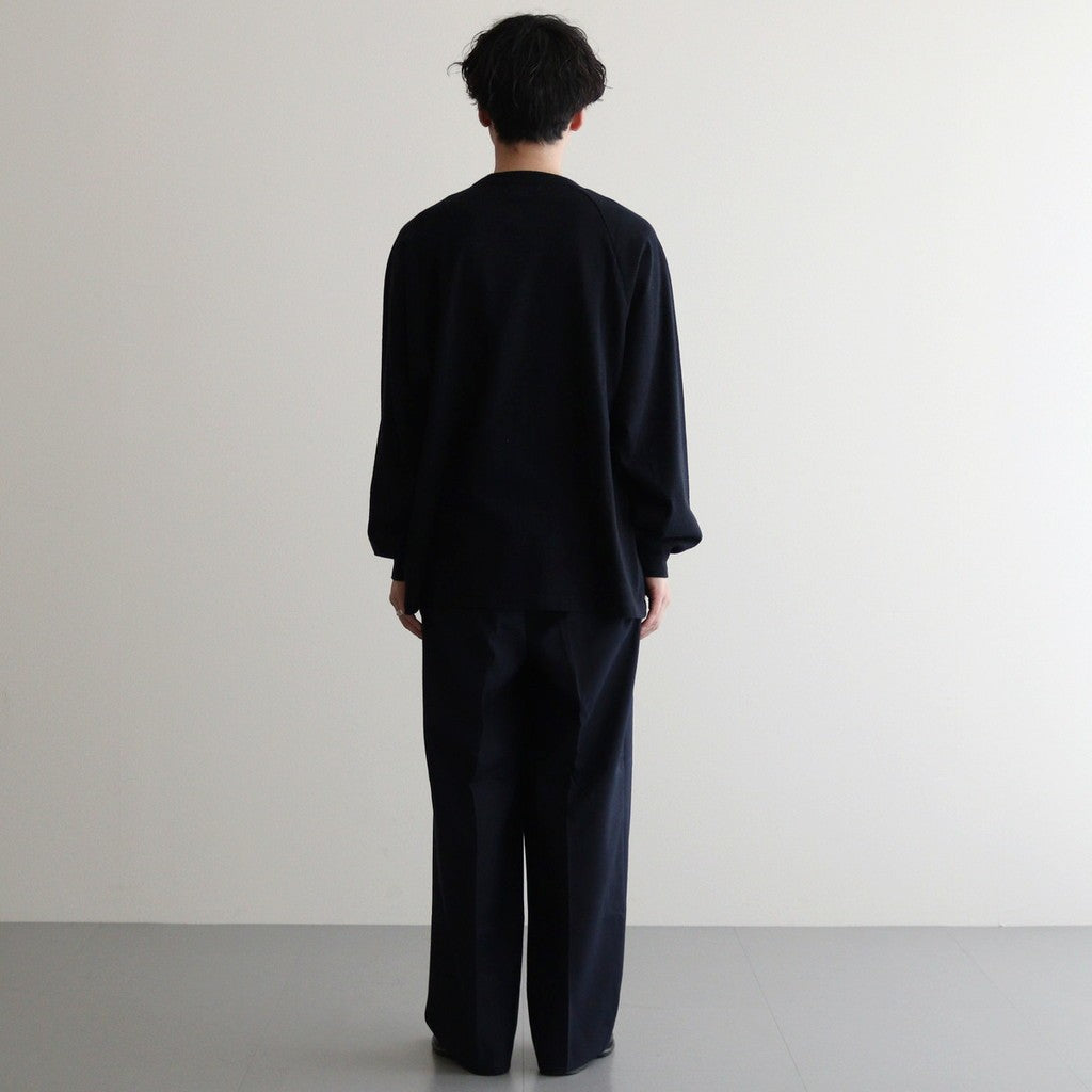 Co/Silk Nep Raglan Tee #BlackNavy [BHS24F037]