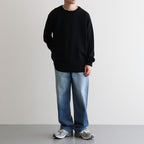 32G SMOOTH WOOL CLASSIC CREW NECK #BLACK [BN-25FM-020]