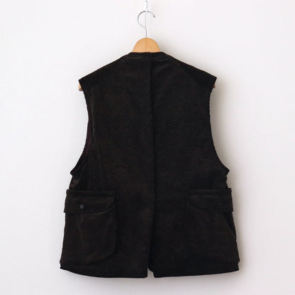 PRINTED CORDS GAME-KEEPER VEST #SMOKE BROWN [242OJ-VT03]