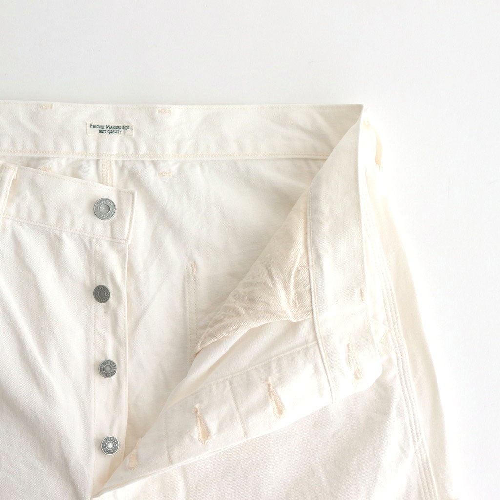 DENIM PAINTER TROUSERS #OFF WHITE [PMAT-PT09]