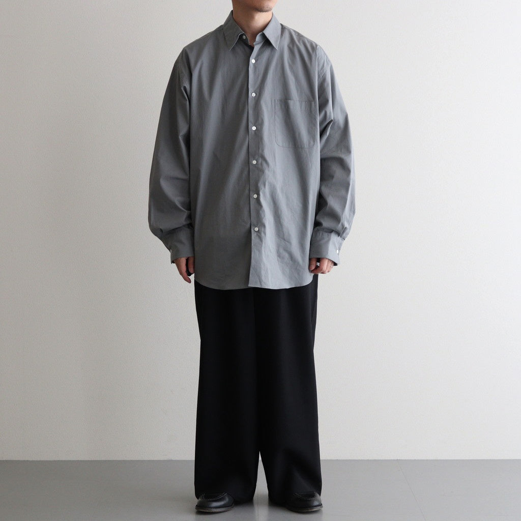 TWO TUCK MILITARY TROUSERS #BLACK [M25C07PT01C]