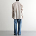 COMFORT FIT OPEN COLLAR SHIRT #TAUPE [A26A22SH02C]