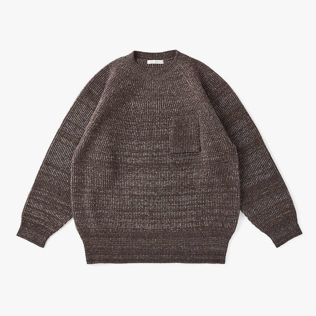 BLENDED KEMPI CREW-NECK SWEATER #BARK [252OJ-KN01]