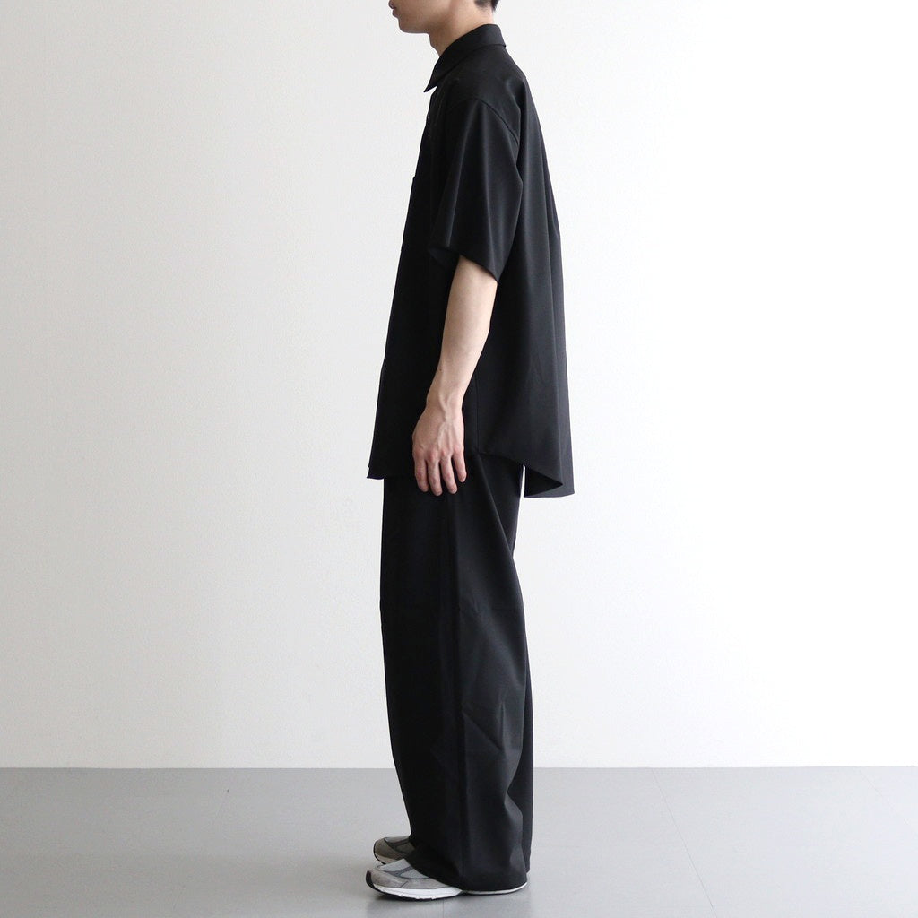 TRIPLE PLEATED EASY TROUSERS #BLACK [A25B03PT01C]