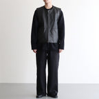 WORK VEST #BLACK [V-09-C-COW-4]