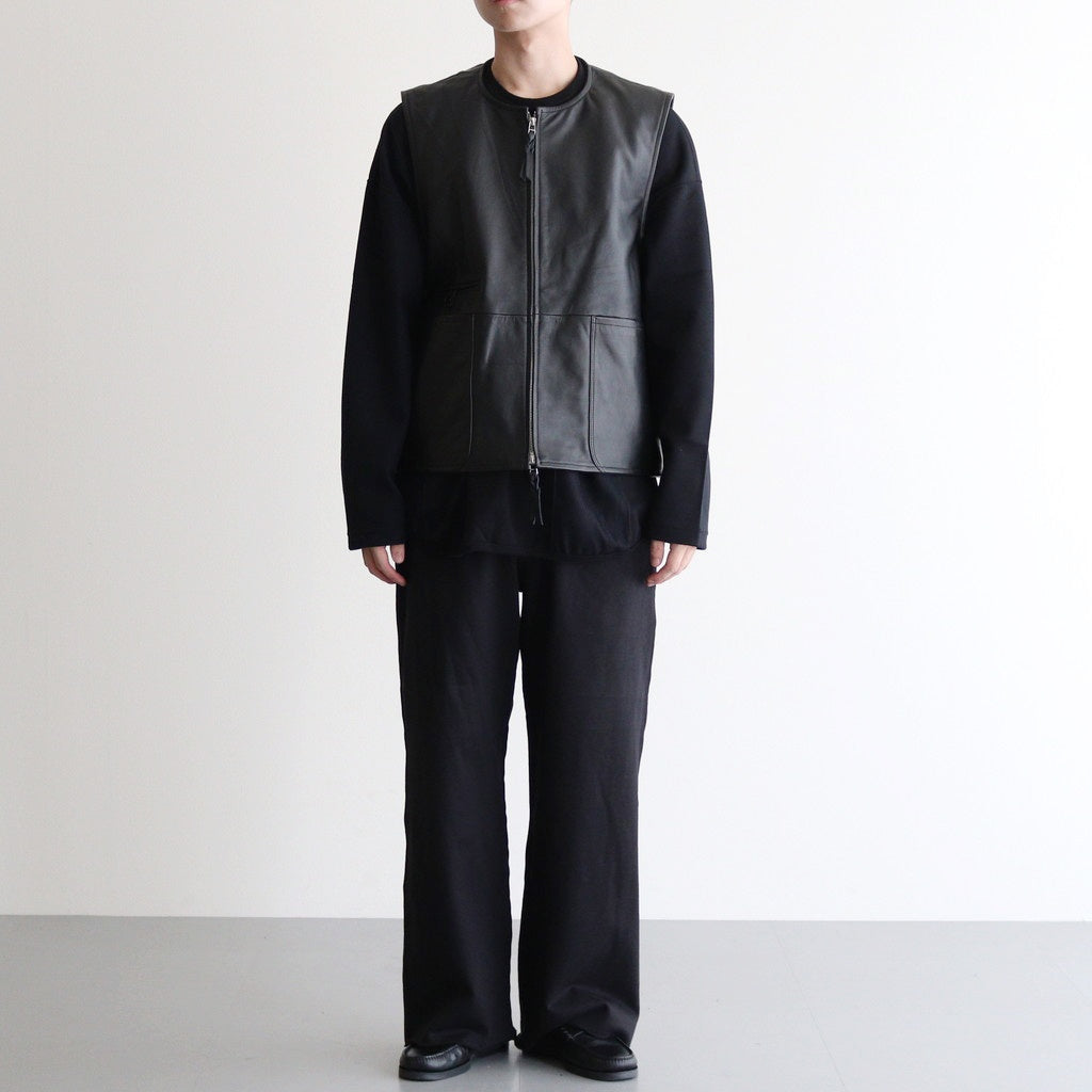 WORK VEST #BLACK [V-09-C-COW-4]