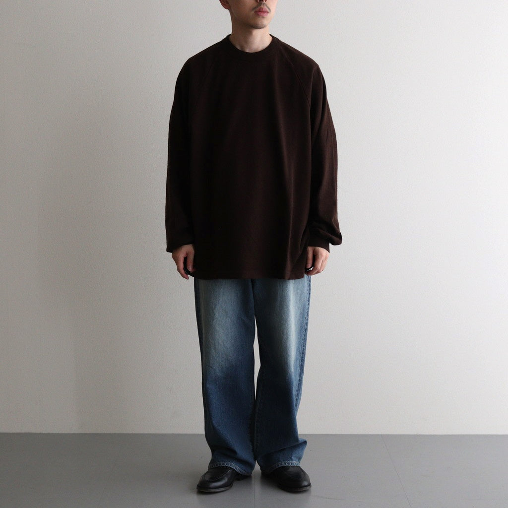 Co/Silk Nep Raglan Tee #Chocolate [BHS24F037]