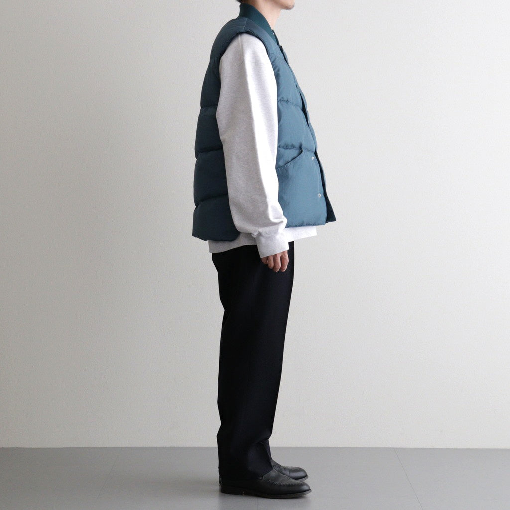 MOUNTAINEER DOWN VEST #CERULEAN [PMAU-VT01]