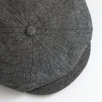 LINEN HOUNDSTOOTH CASQUETTE-OLDBOY #IVORY [Y01002]