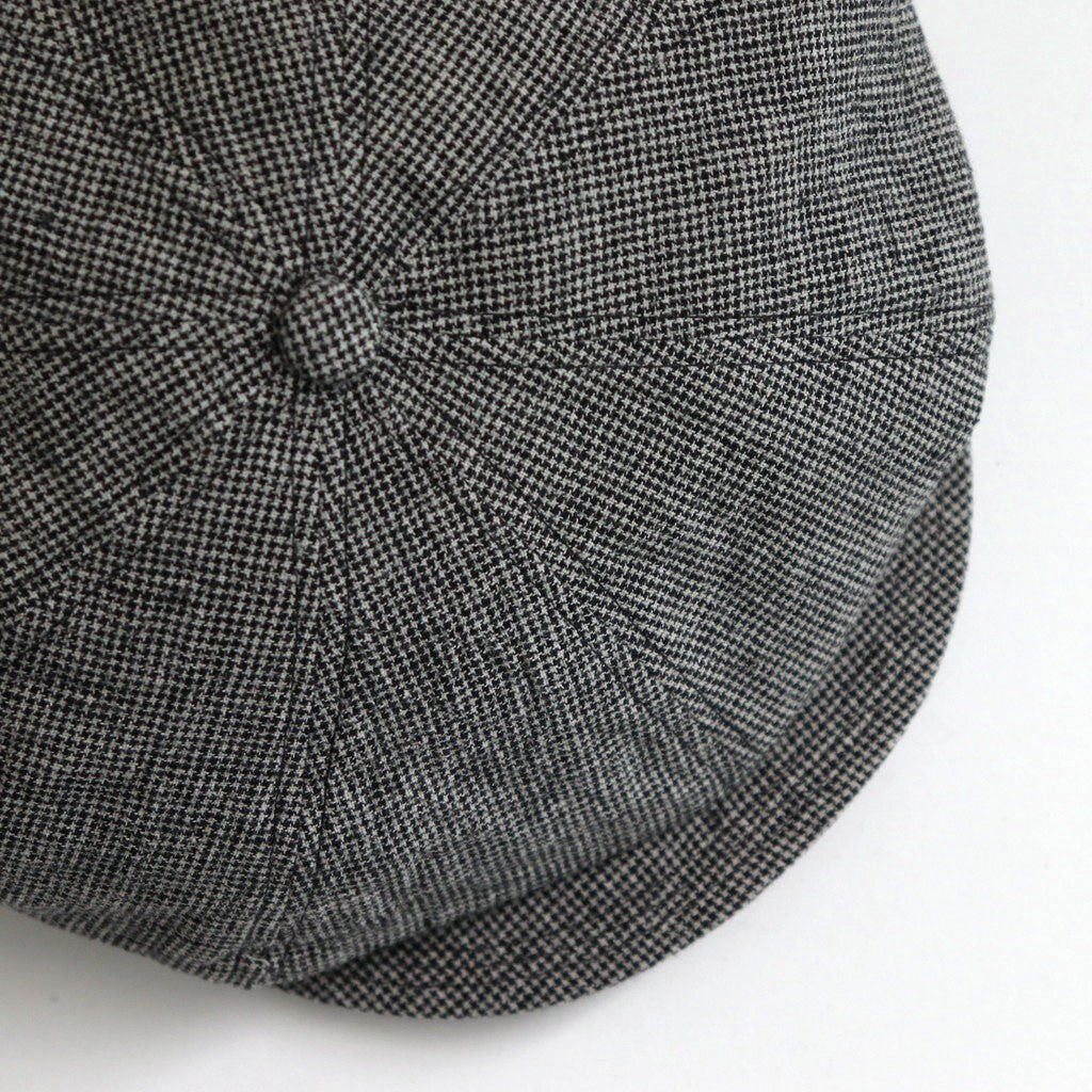 LINEN HOUNDSTOOTH CASQUETTE-OLDBOY #IVORY [Y01002]