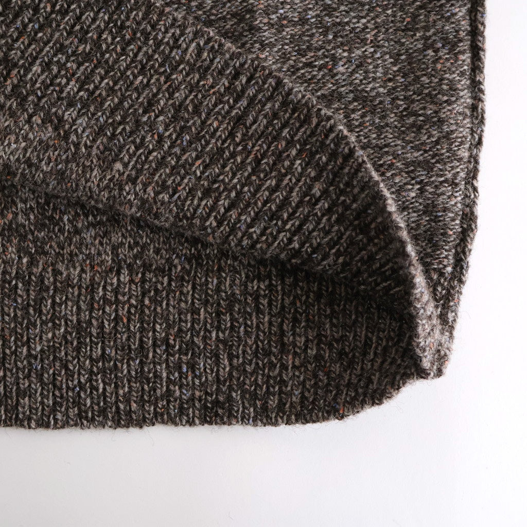 British Wool Crew Neck Knit Made by macalastair #Light Graphite×Gritstone [6033-1302]