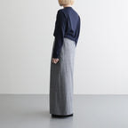 Mix Heather Cotton Wrap Belted Skirt #HeatherCharcoal [BHSW26S7HEG]