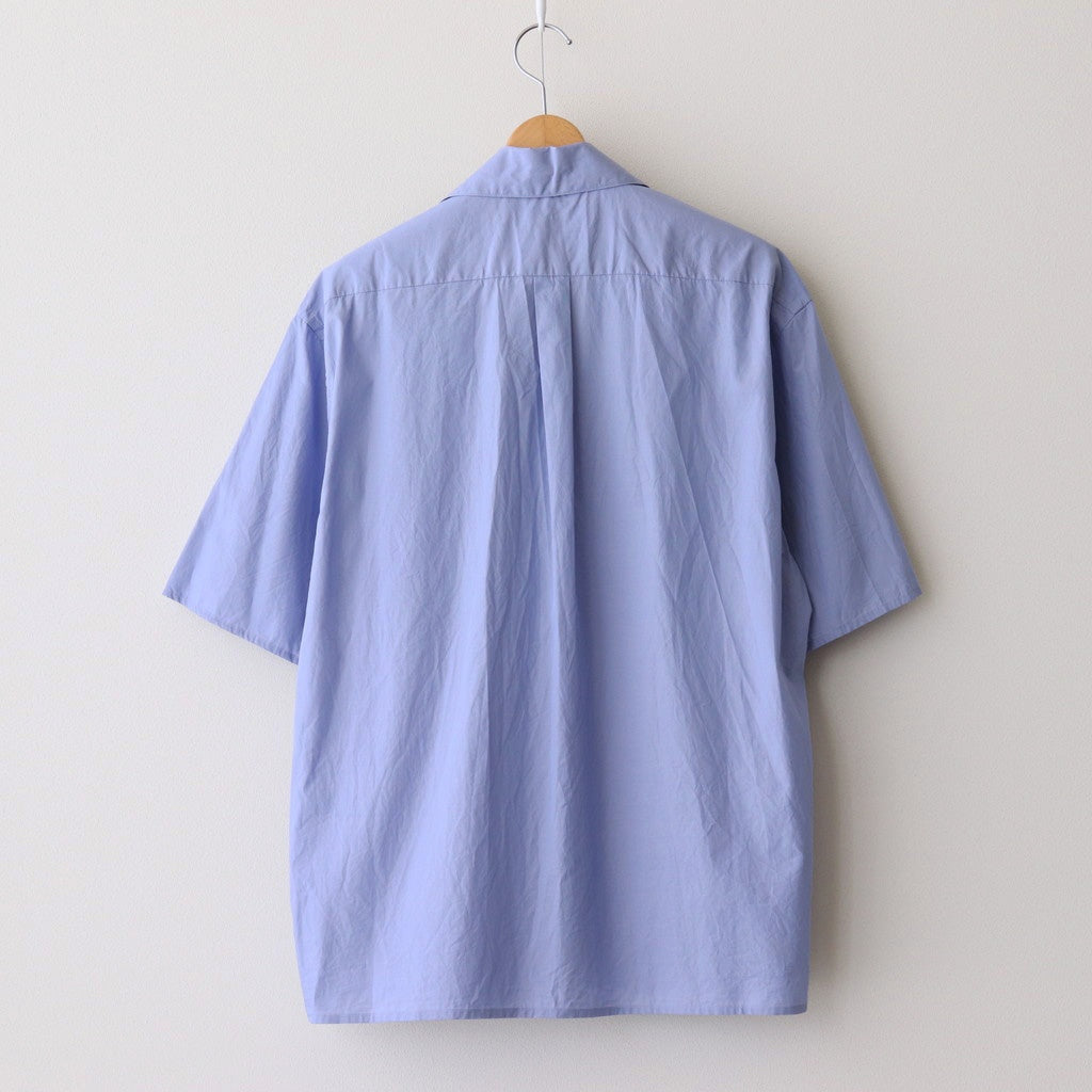 Chambray Open-Collar Shirt #Saxe [BHS25S021]
