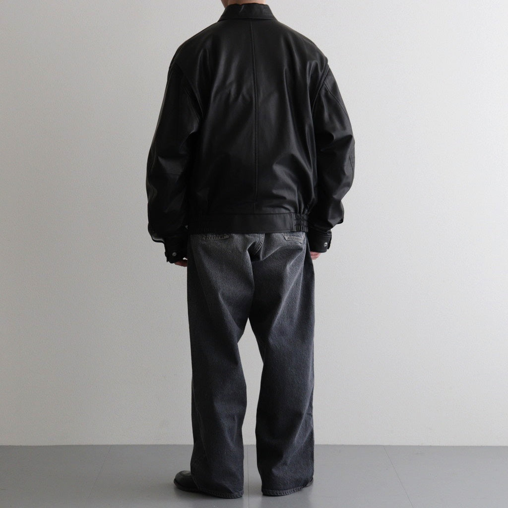 SHEEP LEATHER ZIP BZ #010 RED BLACK [17061 25004]