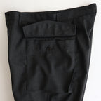 HOPSACK WIDE POCKET TROUSERS #CHARCOAL [PMAT-PT06]