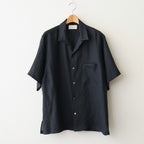 NEW OPEN COLLAR S/S SHIRT #BLACK [A26B05SH01B]