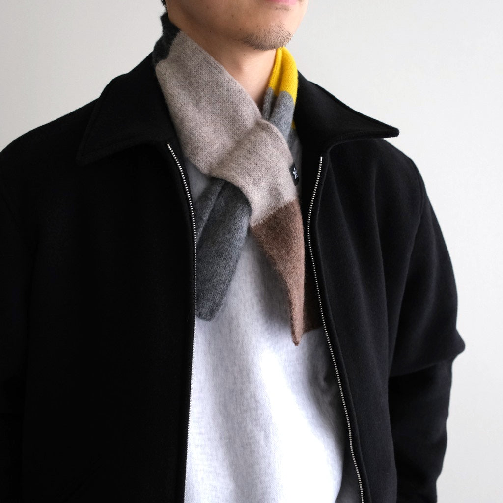 Rambling Brushed Wool Scarf #Beige Multi [6053-2701]