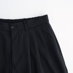TRIPLE PLEATED WIDE TROUSERS #BLACK [A26A15PT03C]
