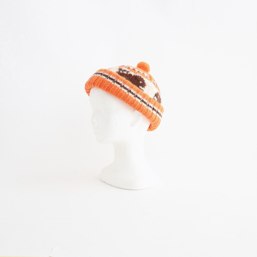 CANADIAN KNIT CAP - SNOWMAN #ORANGE [Z01011]
