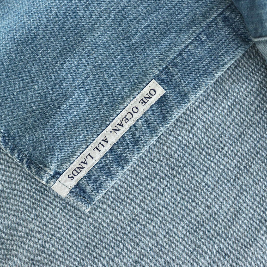 Regular Collar Light Denim Shirt #Indigo [S25SG087]