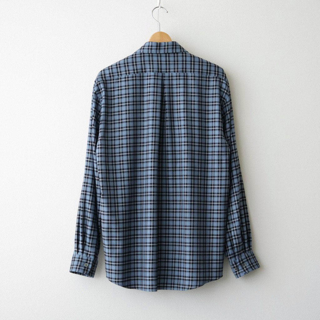 ZIP SHIRT #BLUE CHECK [A26C17SH03C]