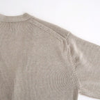 WASHED HIGH COUNT LINEN V NECK CARDIGAN #NATURAL [BN-26SM-021]