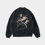 FADED VELVET SOUVENIR JACKET #GRAPHITE [242OJ-JK15]