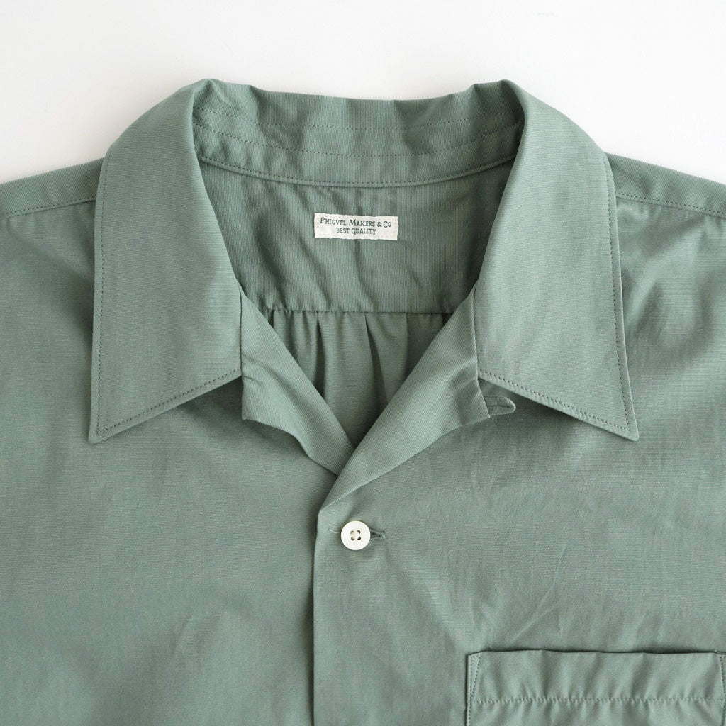 BACK GATHERING SS SHIRT #SAGE GREEN [PMAV-SS04]
