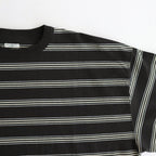 BORDER LONG SLEEVE TOP #GRAPHITExYELLOW [PMAT-CL02]