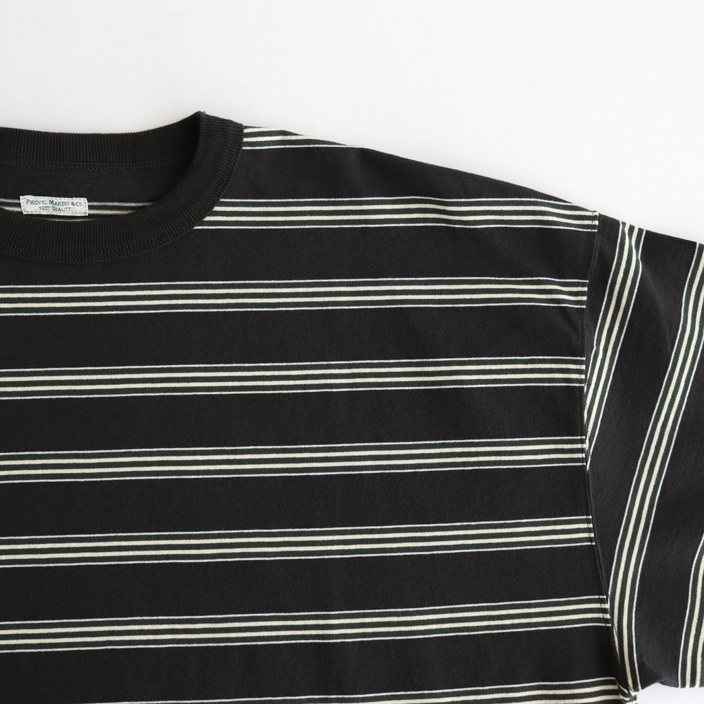 BORDER LONG SLEEVE TOP #GRAPHITExYELLOW [PMAT-CL02]