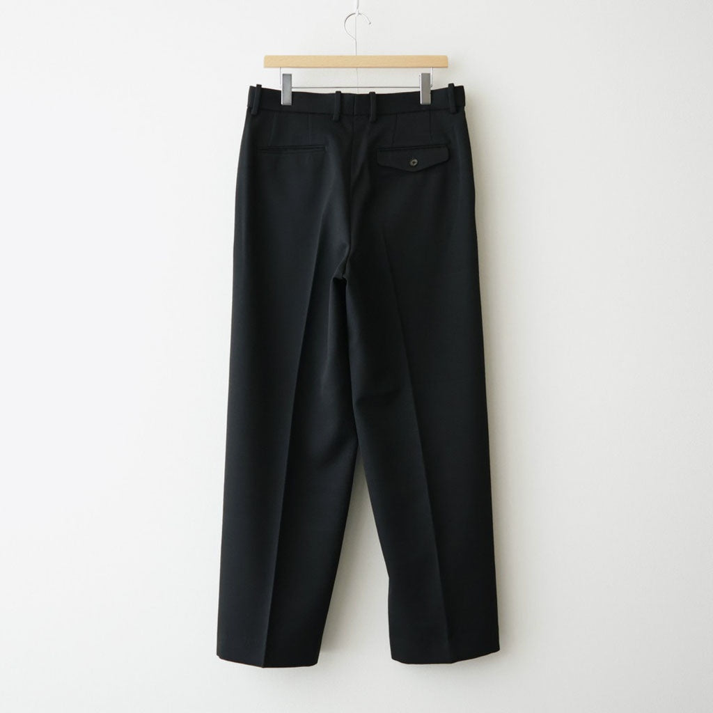 FLAT FRONT WIDE TROUSERS #BLACK [A26C15PT02C]