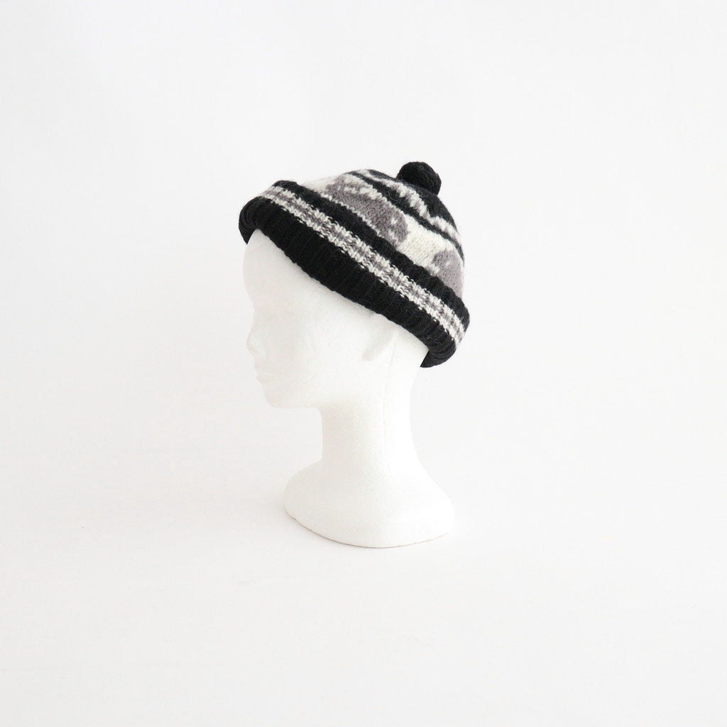 CANADIAN KNIT CAP - SNOWMAN #BLACK [Z01011]