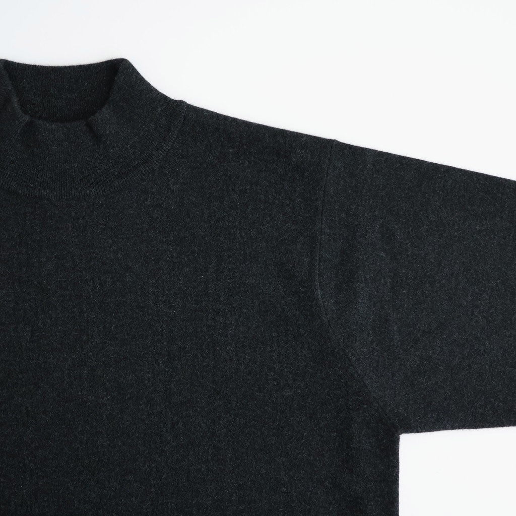 SUNSHINE CASHMERE MOCK NECK #HEATHER BLACK [BN-26FM-058]