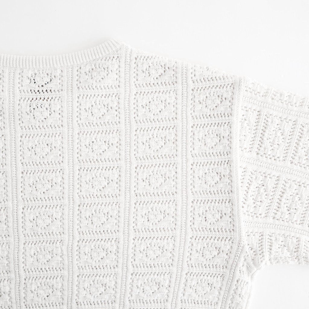 GRASSY LACE CREW NECK #WHITE [BN-26SL-028]