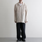 COMFORT FIT OPEN COLLAR SHIRT #TAUPE [A26A22SH02C]