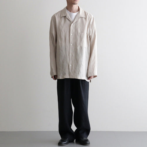 COMFORT FIT OPEN COLLAR SHIRT #TAUPE [A26A22SH02C]