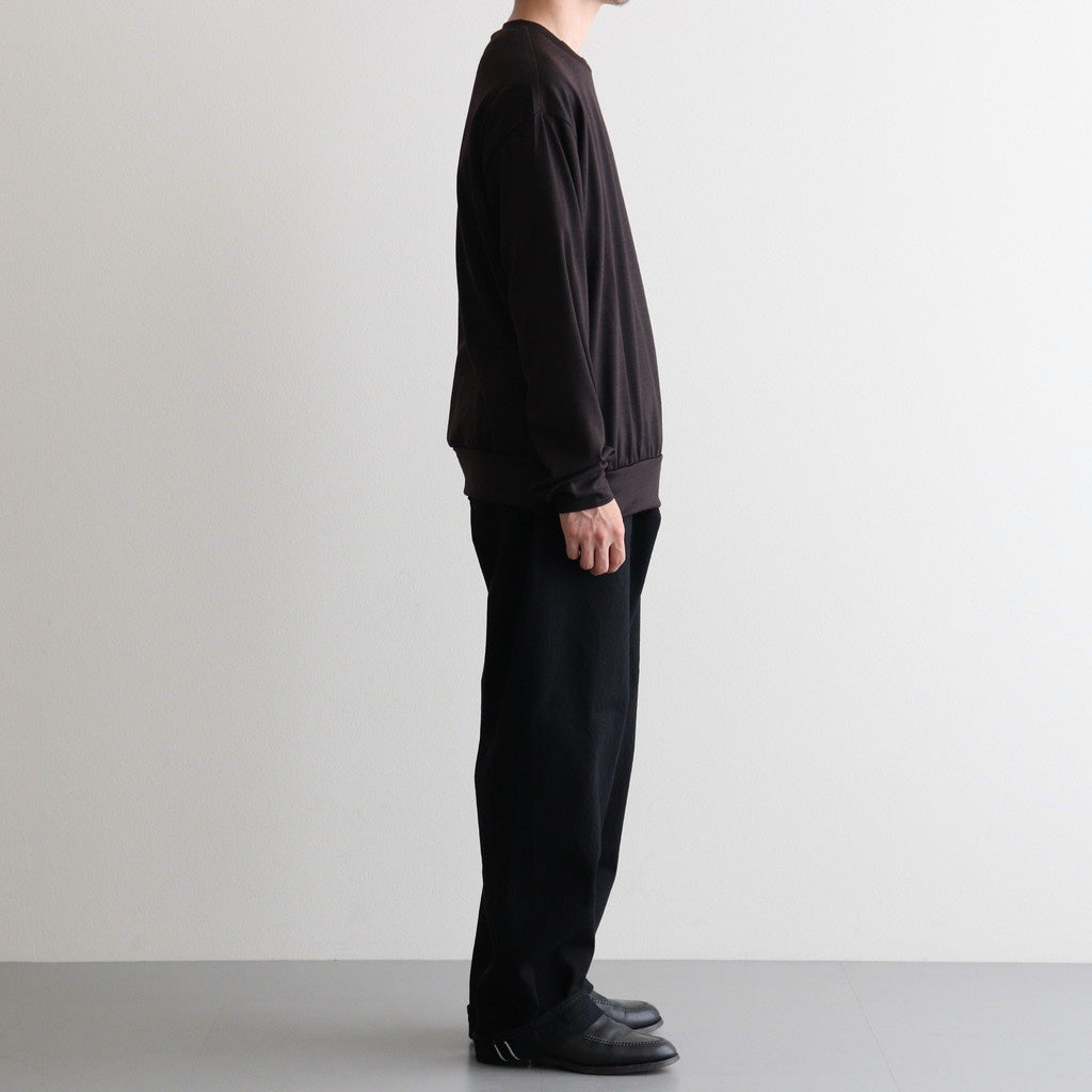 CREW NECK L/S TEE #DARK BROWN [M26C15CS03C]
