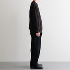 CREW NECK L/S TEE #DARK BROWN [M26C15CS03C]