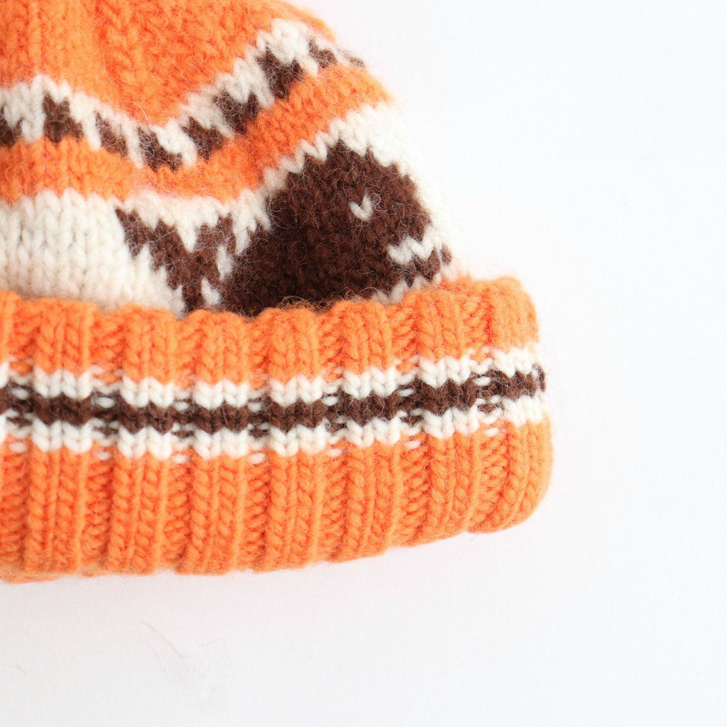 CANADIAN KNIT CAP - SNOWMAN #ORANGE [Z01011]