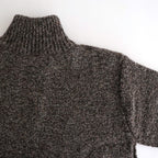 British Wool Half Zip Knit Made by macalastair #Light Graphite×Gritstone [6033-1301]